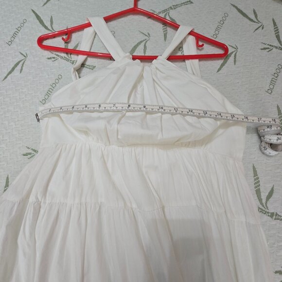 Anthropologie Forever That Girl Tiered Ruched Back Bow Maxi Dress - Picture 9 of 11